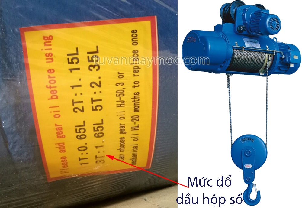 Bảo trì, bảo dưỡng pa lăng - Vấn đề người dùng cần quan tâm thay dầu hộp số pa lăng