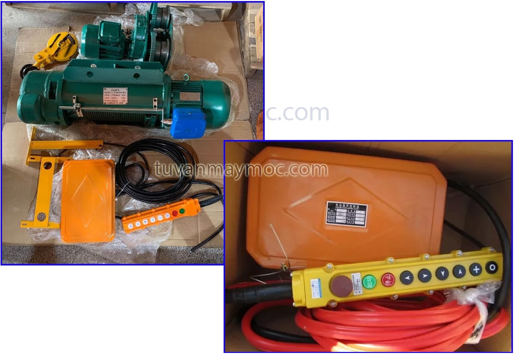 Cấu tạo và tiện ích của pa lăng cáp điện tay điều khiển pa lăng cáp điện